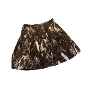 Jones New York Collection Petite 100% Cotton Brown and Black Skirt Size 16 EUC